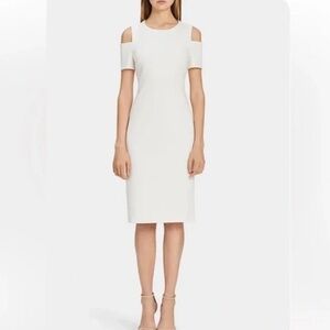 Elegant White Cold Shoulder Dress